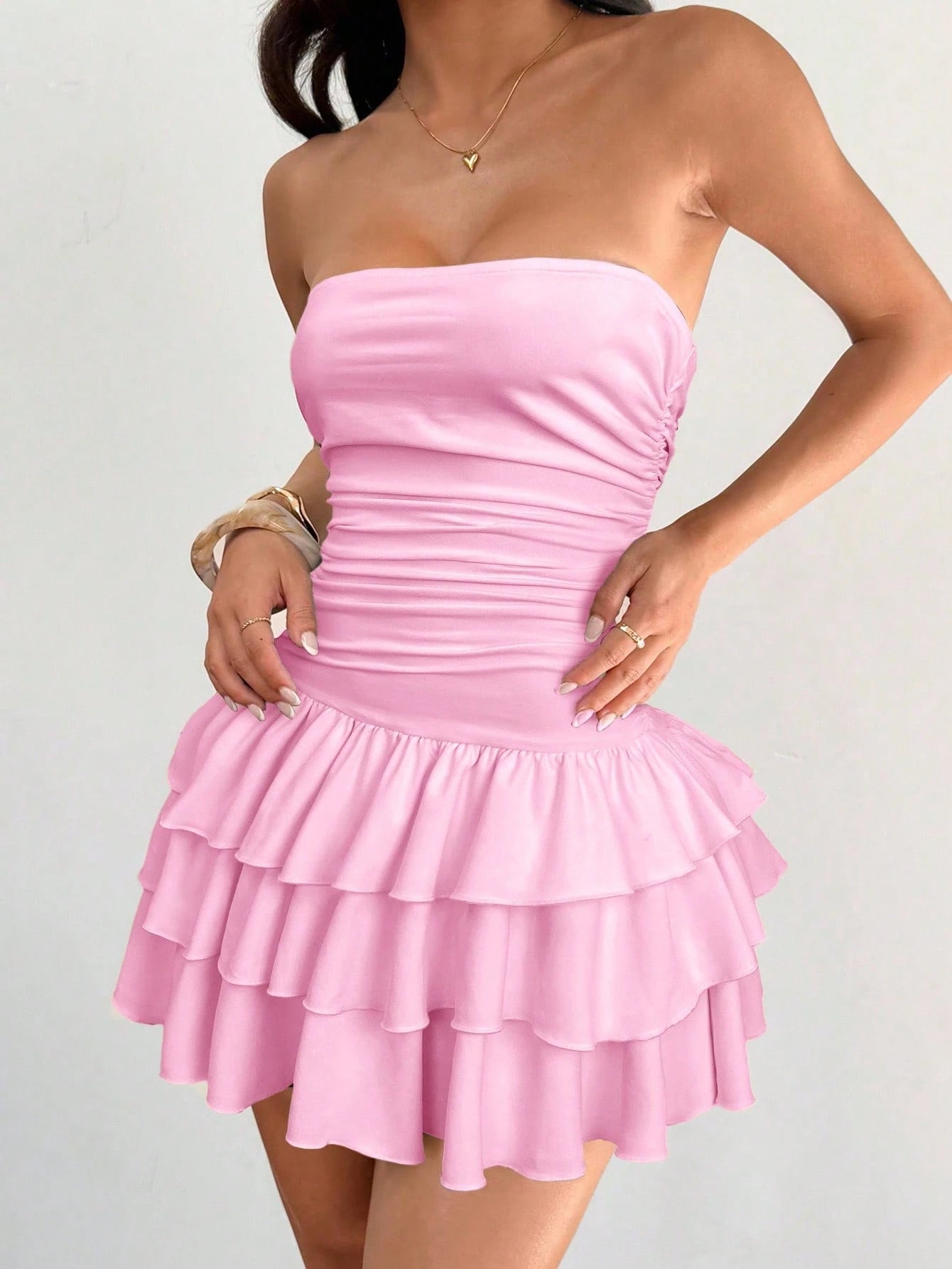 Womens Ruffle Knit Dress