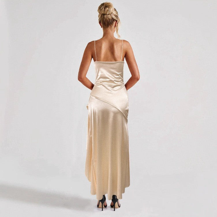 Sleeveless Backless Long Dress with High Slit