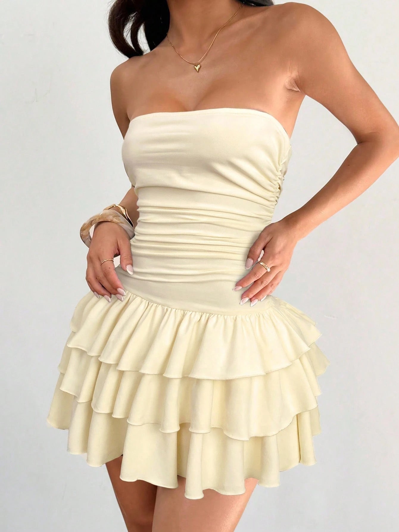 Womens Ruffle Knit Dress