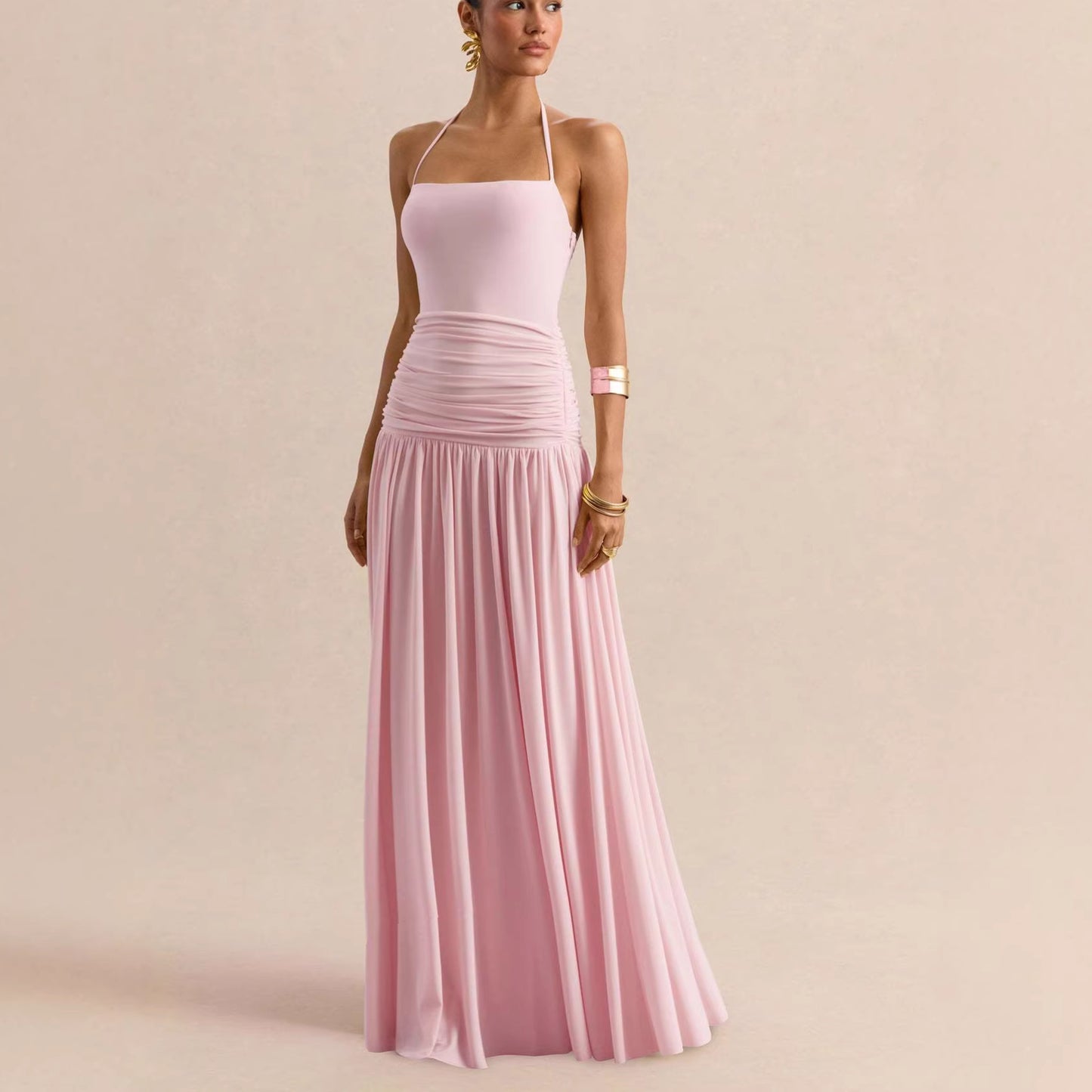 Elegant Halter Neck Dress
